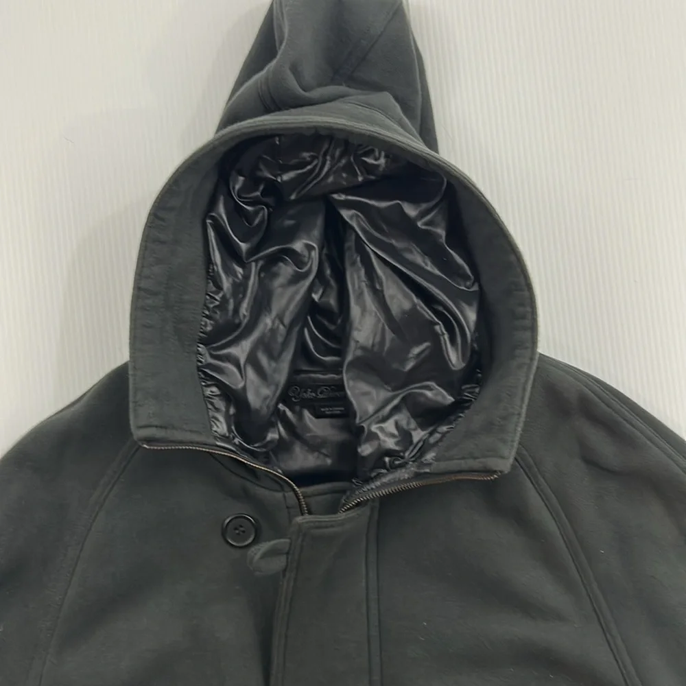 192. Classic‎ Black Double-Breasted Pea Coat (M)